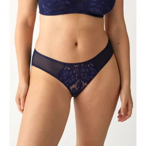 Slip A Vita Bassa Sgambabile In Pizzo E Microfibra L6302