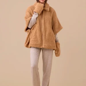 Poncho con guanti eco agnellino