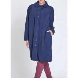 Vestaglia da donna con bottoni in Pile - Made in Italy