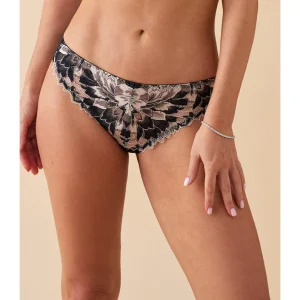 Slip A Vita Bassa Con Pizzo Elasticizzato E Copertura Dei Glutei L6512