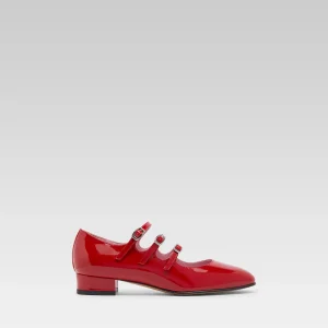 Ariana - Red patent leather Mary Janes ballet flats