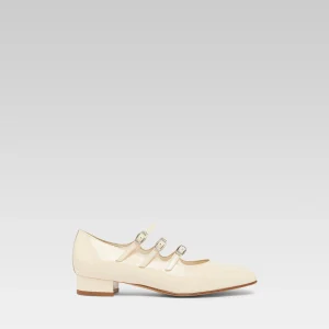 Ariana - Nude patent leather Mary Janes ballet flats