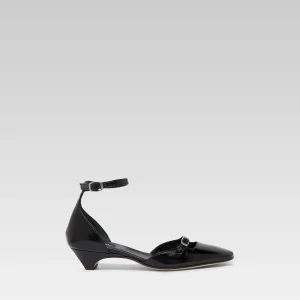 Emma - Black naplack leather ballet flats