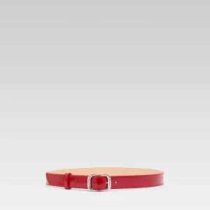 Jeanette - Red patent leather belt