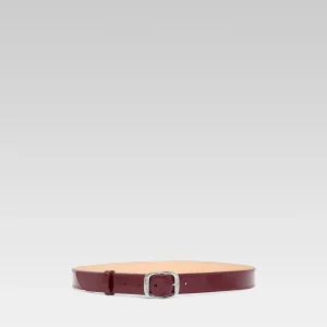 Jeanette - Burgundy patent leather belt