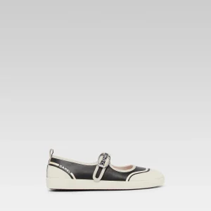 Costa - Black leather tennis shoes with straps