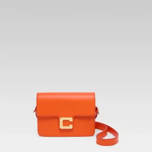 Mabillon - Orange upcycled leather bag