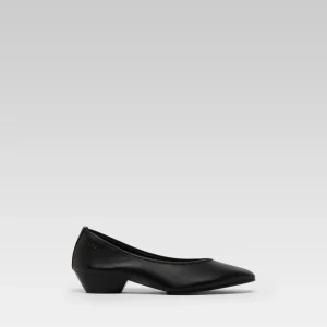 Carlotta - Black leather ballet flats