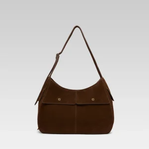 Orsay - Brown suede leather shoulder bag