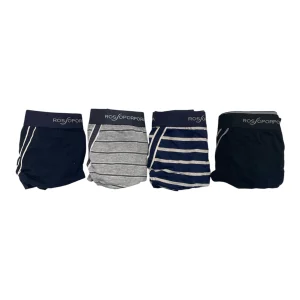 4-Pack Slip Uomo in Cotone Elasticizzato con Elastico Esterno Rossoporpora Art.US1959