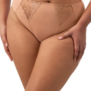 Zarla Cafe Au Lait Slip A Vita Alta E Dettagli In Pizzo