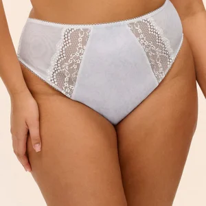 Lucie Slip A Vita Alta Con Dettagli In Pizzo Bianco
