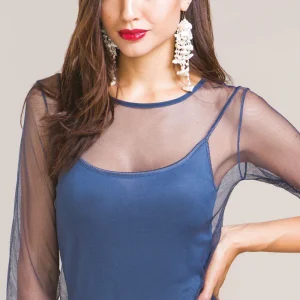 Maglia a manica 3/4 da donna 504 04 in rete - Impalpabile e leggera