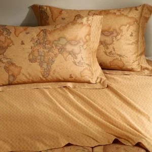 Completo Lenzuola In Raso Di Cotone Geo Classic Matrimoniale Alviero Martini