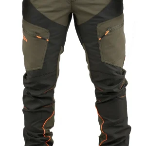 Pantalone Masseria Caccia Estivo M-Tex 74 Verde/Arancio Fluo
