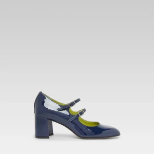 Alice - Blue patent leather Mary Janes pumps