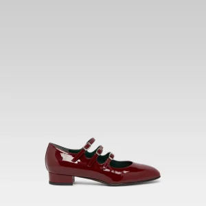 Ariana - Burgundy patent leather Mary Janes ballet flats