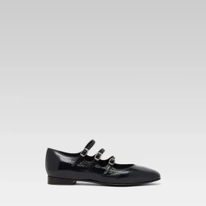 Ariana s - Abyss blue naplack leather Mary Janes ballet flats