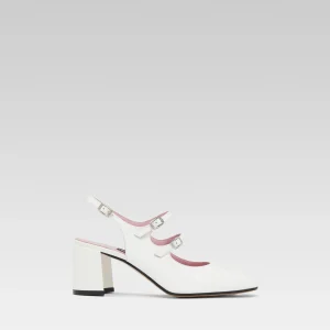 Banana - White patent leather slingback Mary Janes