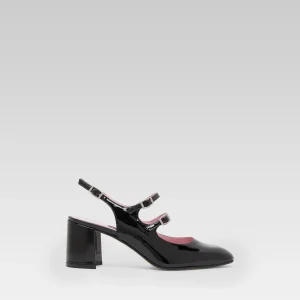 Banana - Black patent leather slingback Mary Janes