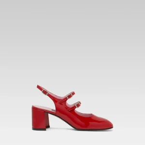 Banana - Red patent leather slingback Mary Janes