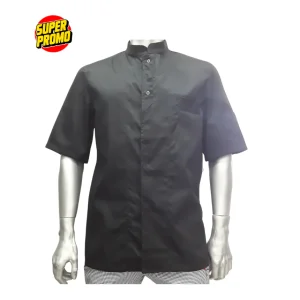 Giacca cuoco nera mezza manica