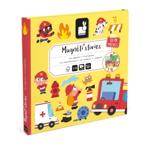 Janod Magneti Stories Pompieri - Gioco con Calamite Educativo