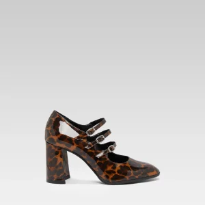Keel - Leopard patent leather Mary Janes pumps