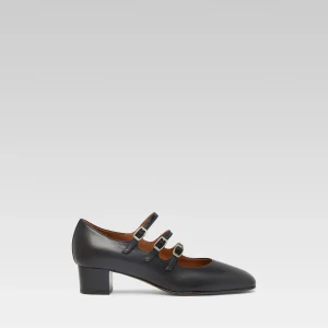 Kina - Black smooth leather Mary Janes pumps