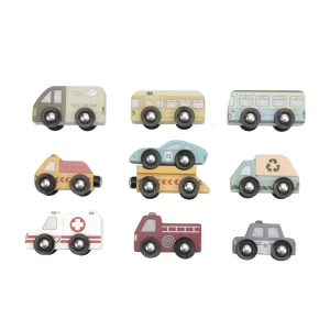 Little Dutch - Set 10  Macchinine  di Legno - dai 2 anni