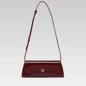 Madeleine - Burgundy patent leather shoulder bag
