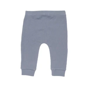 Little Dutch - Pantaloncini lunghi neonato a costine di cotone organico - blu