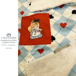 Accappatoio microfibra e spugna Linea Alice - Fatto a Mano