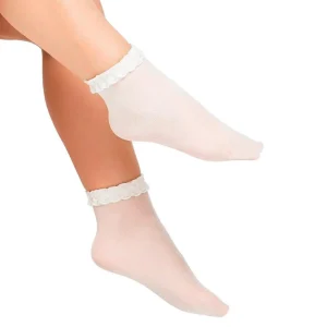 Bi-Pack Calza Corta Bimba in Filanca con Pizzo Bellissima Art.LOVE