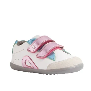Scarpine Step Up Blaze - Bianco e Rosa Metallizzato - Pelle Premium - Primi Passi