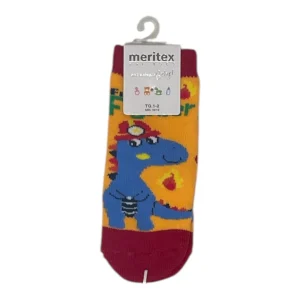 Calza Corta Bimbo Antiscivolo in Caldo Cotone Meritex Art.4450 FIRE