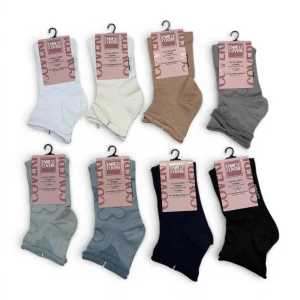 Calza Corta Donna Fantasia Cuori Senza Elastico Enrico Coveri Art.PAPAYA 273ASS