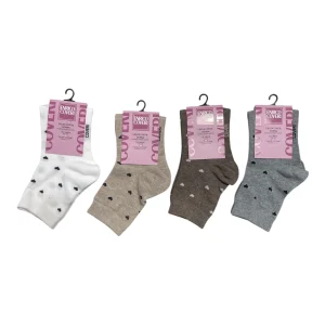 Calza Corta Donna in Caldo Cotone Fantasia Enrico Coveri Art.ELISA 339