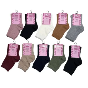 Calza Corta Donna in Caldo Cotone Fantasia Enrico Coveri Art.ELISA 345ASS