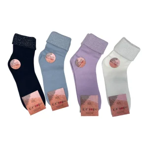 Calza Corta Donna in Caldo Cotone Fantasia Si è Lei Art.006-LO03