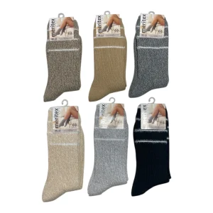 Calza Corta Donna in Caldo Cotone Maglia Lavorata Meritex Art.423 FLUFFY