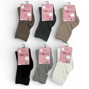 Calza Corta Donna in Caldo Cotone Tinta Unita Si è Lei Art.NT01 NATURA