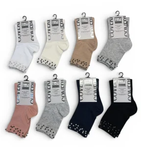 Calza Corta Donna in Cotone Applique Perla Enrico Coveri Art.PEARL 1ASS