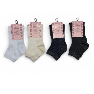 Calza Corta Donna in Cotone e Lurex Enrico Coveri Art.PAPAYA 286ASS