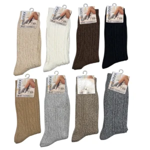 Calza Donna Midi Maglia Lavorata Termo Calda Meritex Art.417 TRECCINA