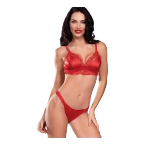 Completo Donna Natalizio Triangolo + Brasiliana in Pizzo Love and Bra Art.98099