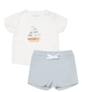 Completo Bimbo - Maniche Corte e Pantaloncini - Cotone Organico Barchette