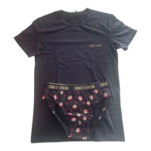 Completo Uomo Mezza Manica + Slip Natalizio in Cotone Elasticizzato Enrico Coveri Art.EC1211