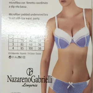 Coordinato intimo donna NG reggiseno imbottito con ferretto e slip