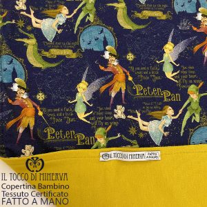 Copertina Neonato in Cotone Certificato Peter Pan senape - Fatto a Mano